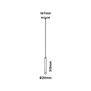 Keylight Magnet Tube P technical drawing