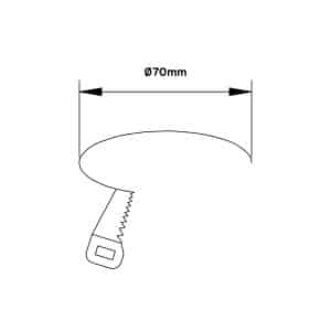 Keylight Alpha R hole size