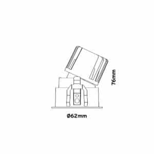 Keylight Bentli Mini Adjust technical drawing