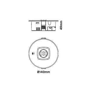 Keylight Escape R Recessed technical drawing