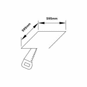 Keylight Insert Flat Platinum SQ hole size