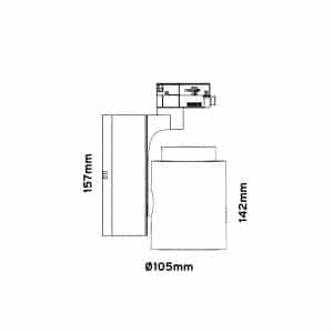 Keylight Ledimo Maxi technical drawing