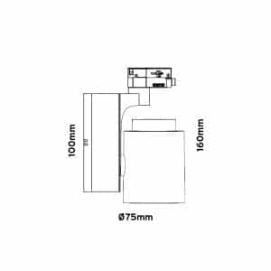 Keylight Ledimo Mini technical drawing