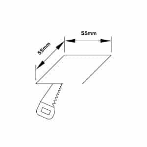 Keylight Mito SQ hole size