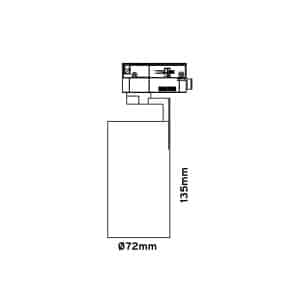 Keylight Par 20 technical drawing