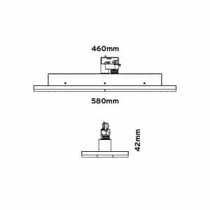 Keylight Power Plate T technical drawing