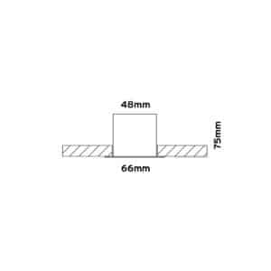 Keylight Profile 500 Recessed SR technical drawing