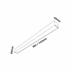 Keylight Profile 600 TW technical drawing