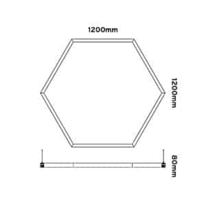 Keylight Profile Hexa 12 technical drawing