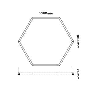 Keylight Profile Hexa 18 technical drawing