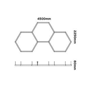 Keylight Profile Hexa 3.2 45 technical drawing