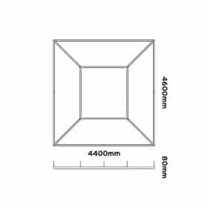 Keylight Profile Quadra 2 technical drawing