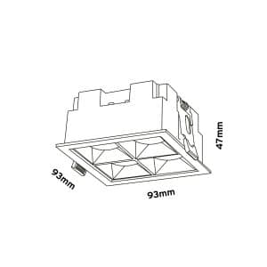 Keylight Quadri 4 technical drawing