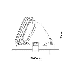 Keylight Roled technical drawing