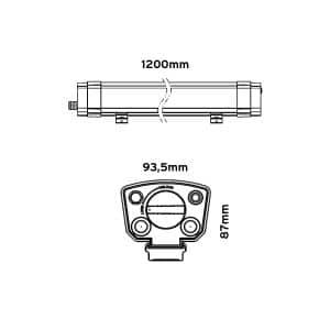 Keylight Vand 1200 technical drawing