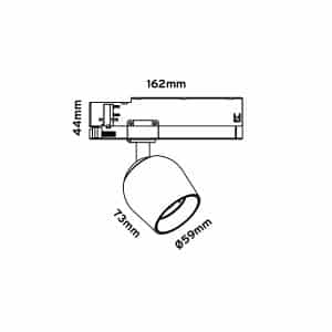 Keylight Venus T Mini technical drawing