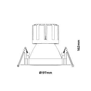 Keylight Vision Maxi technical drawing