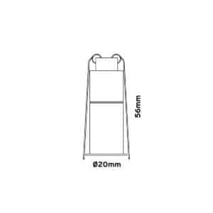 Keylight Spot-On Pin technical drawing